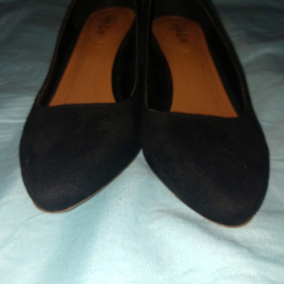 🖤 NWOT Style & Co Black Tan Wedge Heel Shoes Size 7M Party Date Dinner - Picture 4 of 5